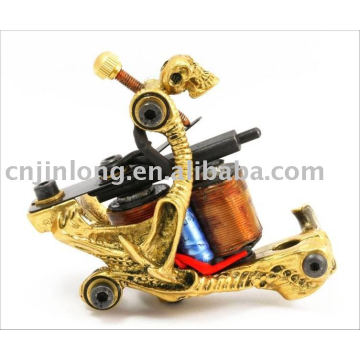 New Copper tone 10 coils Tattoo Gun tattoo machine from jinlong manufactory price TM-008